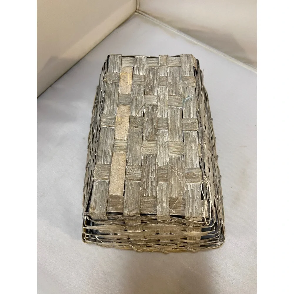Woven Storage Basket Unisex OS Grey Whitewash Rustic Farmhouse Decor Coastal